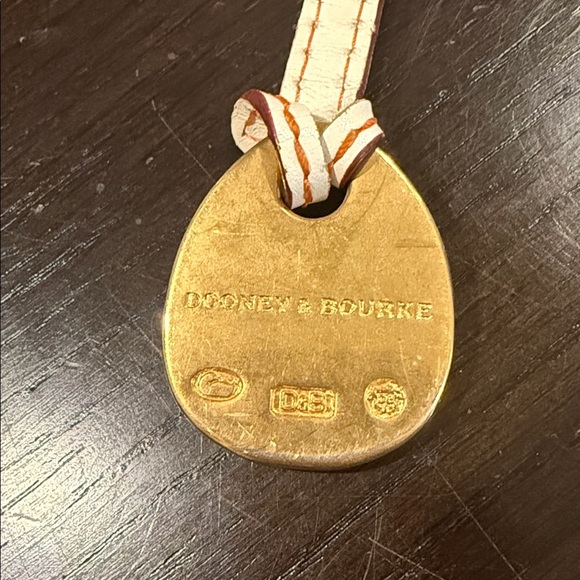 Dooney & Bourke DB Gold and Orange Keychain with Duck Design Authentic designer - Picture 4 of 5